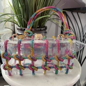 Multicolor Beaded Acrylic Women's Handbag